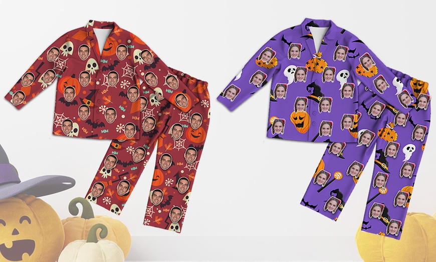 Image 5: Personalisierbarer Schlafanzug oder Pyjama im Halloween-Design