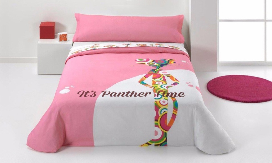 Image 2: Pink Panther 90cm Bedding