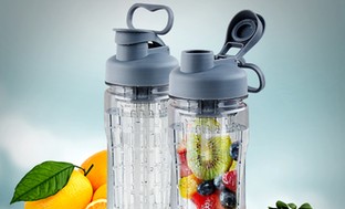 28 Oz. Tritan Water Bottle with Fruit Infuser (1-, 2-, or 4-Pack)