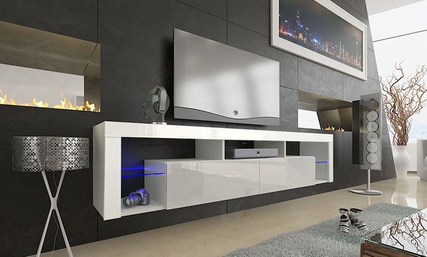 Image 4: Wall-Mounted Entertainment Unit