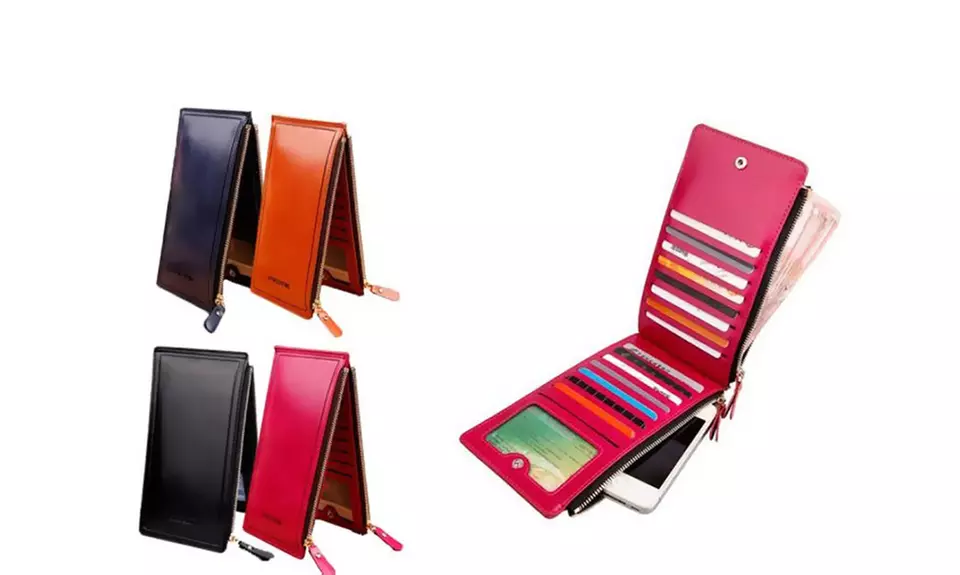 1x, 2x oder 3x Geldbörse mit 18 Kartensteckfächern für Damen in der Farbe nach Wahl - Primary Image