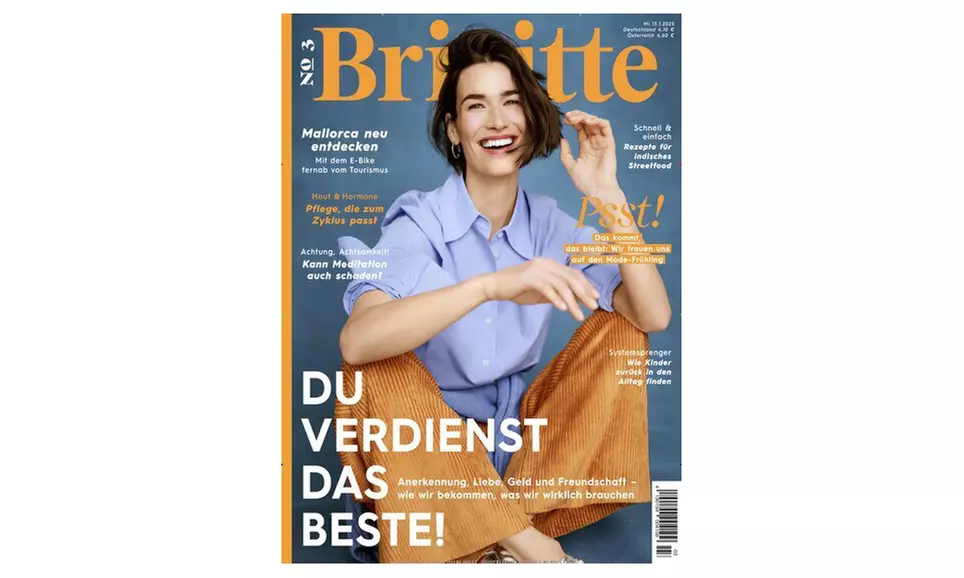 Jahresabo der Zeitschrift „Brigitte“ inkl. Versandkosten (26 Ausgaben) bei ZEITSCHRIFTEN & co. (60% sparen) - Primary Image
