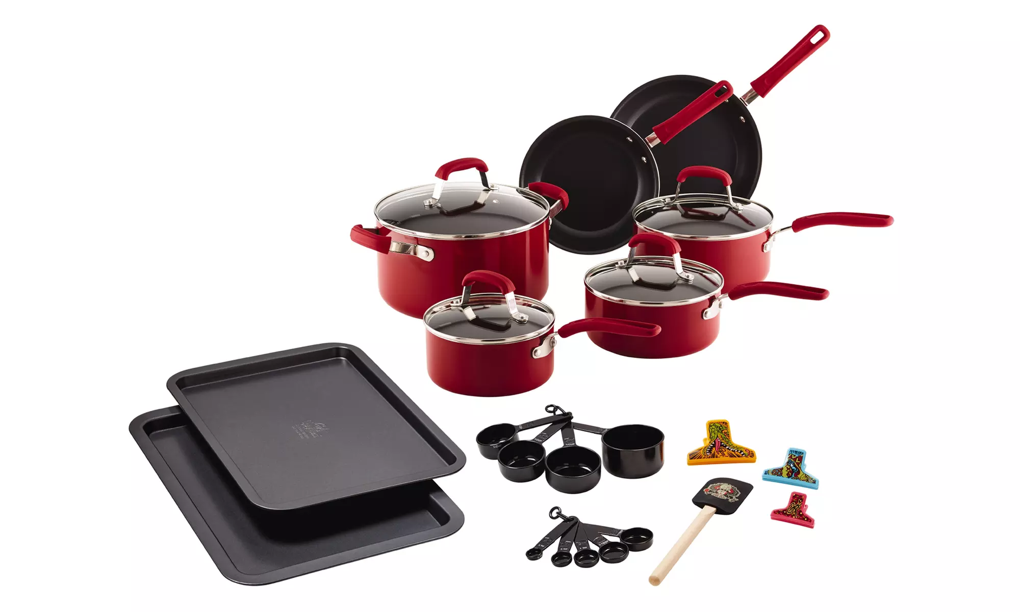 Guy Fieri Nonstick Aluminum Cookware Set (25-Piece) - Primary Image