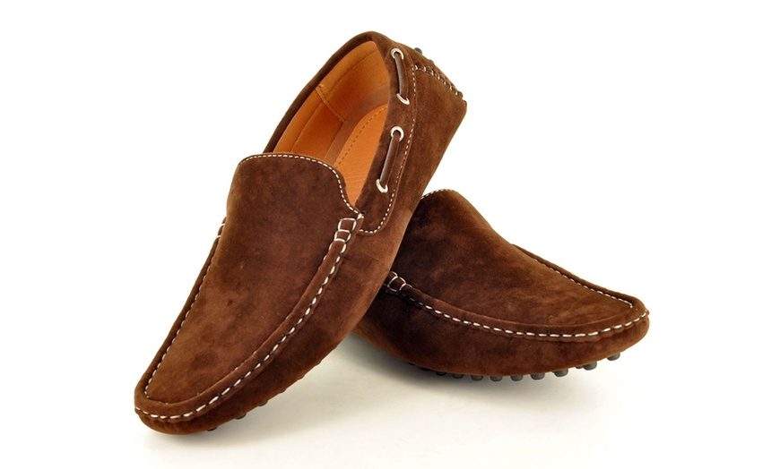 Image 37: Men's Faux Suede Casual Loafers