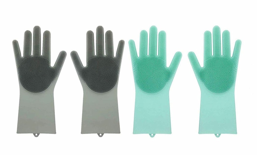 Image 5: Silicone Dish Washing Gloves
