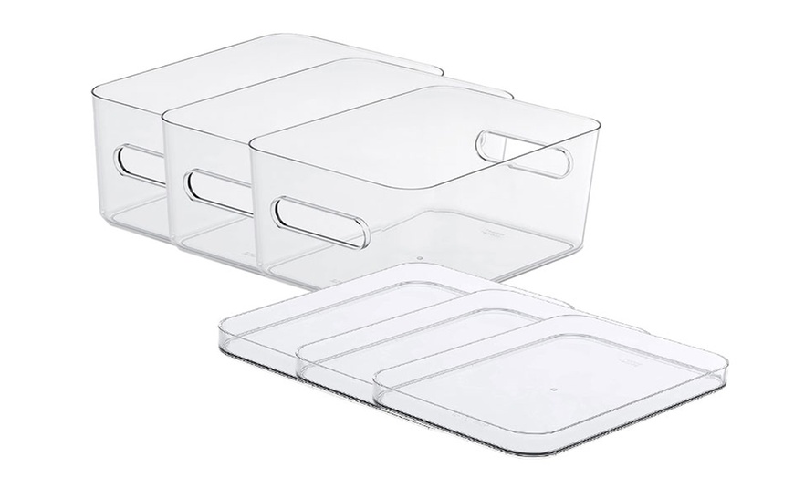 Image 3: Up To Five Clear Storage Boxes with Lids