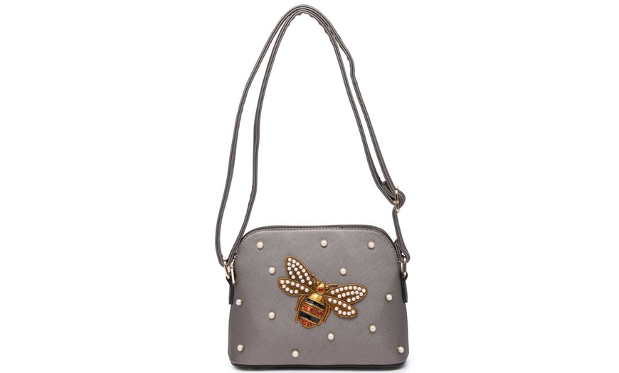 Image 7: Bee Embellished Cross-Body Bag