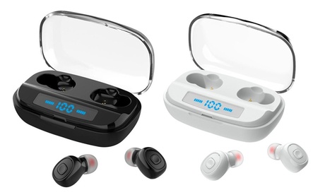 Auricolari wireless bluetooth disponibili in 2 colori con custodia per la ricarica