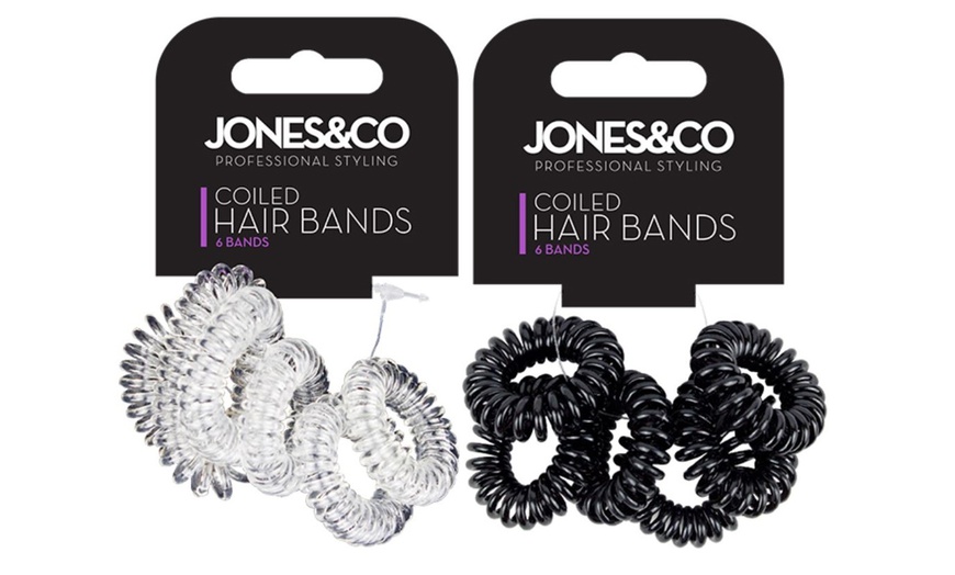 Image 1: Six Spiral Coil Bobble Hair Bands