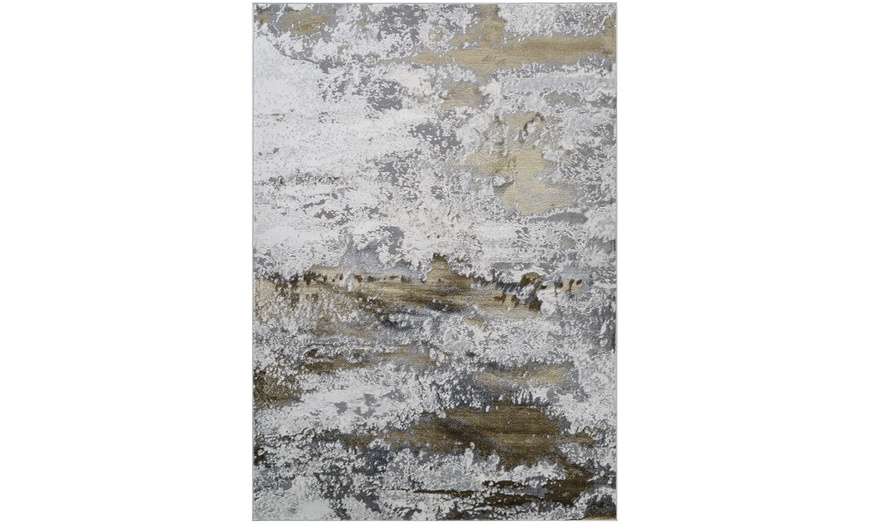 Image 18: Modern Abstract Emperor Contemporary Thick Rug