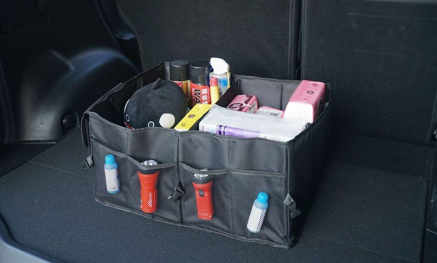 Image 1: Foldable Car Boot Organiser