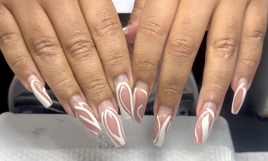 Image 5: Choose From  Acrylic Nails Package, Acrylic Nails w/ Optional Design 