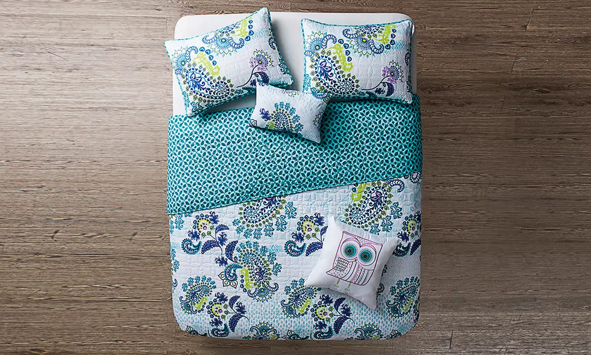 Samantha Reversible Quilt Set (5-Piece) - Second Medium