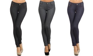 Women's 5-Pocket Slimming Jeggings in Regular and Plus Sizes (3-Pack)