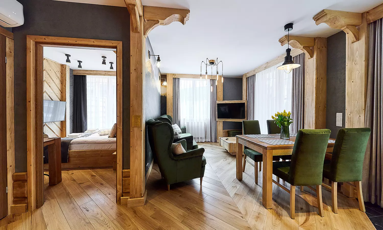 Pokój studio, deluxe lub prestige z wellness w Aparthotelu Giewont