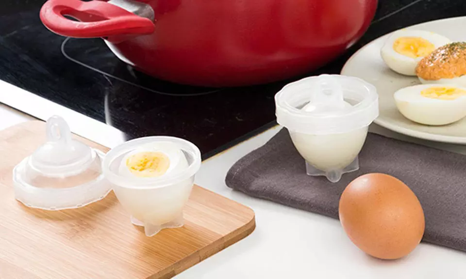 Six Silicone Egg Poachers Set - Primary Image