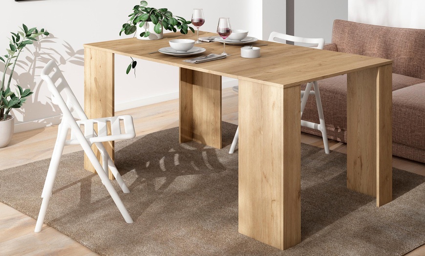 Image 16: Extendable Console Table for 8 Diners