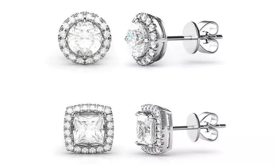 1 ou 2 paires de boucles d'oreilles Halo - Primary Image