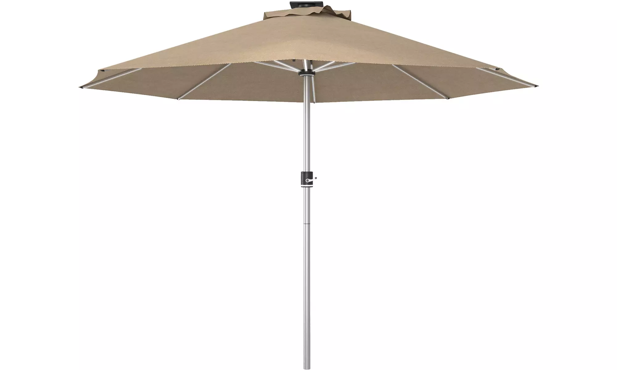 Outsunny Solar Powered Garden Parasol with Integrated Lights