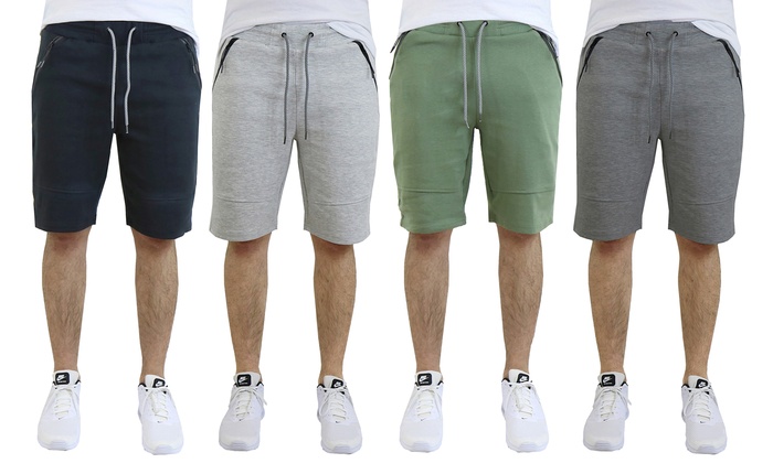 slim fit fleece shorts