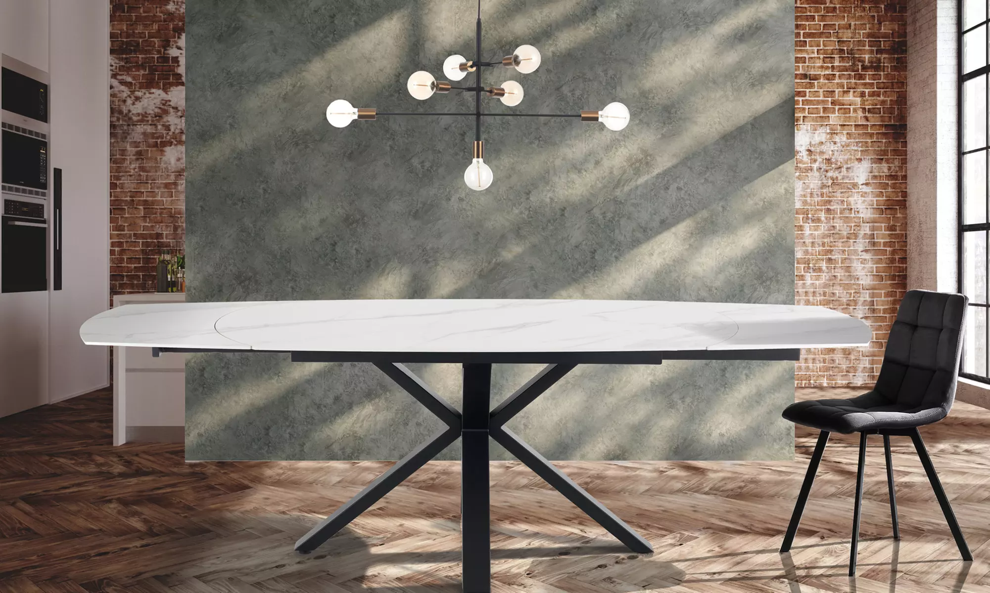 Oresteluchetta ausziehbarer Esstisch