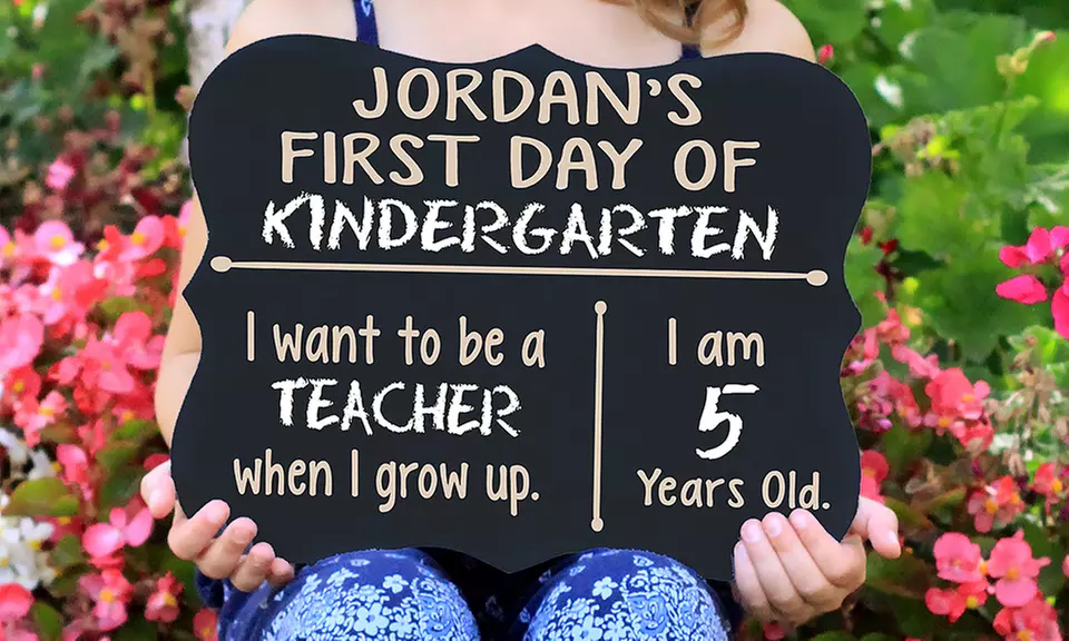 One or Two Personalized First Day of School Chalkboards from Stamp Out (Up to 40% Off) - Primary Image