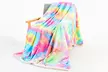 Rainbow Plush Throw Blanket in Choice of Size - Second Medium
