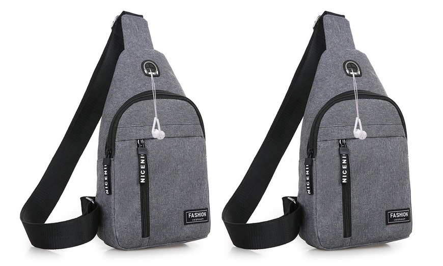 Image 14: One or Two Unisex Chest Sling Bags