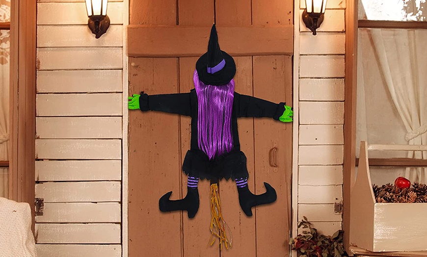 Image 4: Witch Ran into Tree Halloween Decor