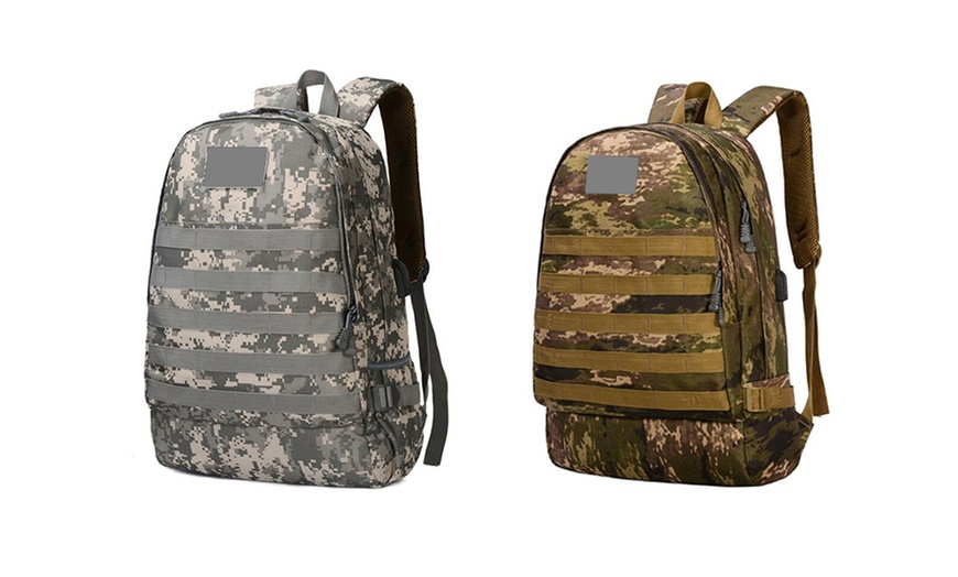 Image 5: Camouflage Molle Backpack