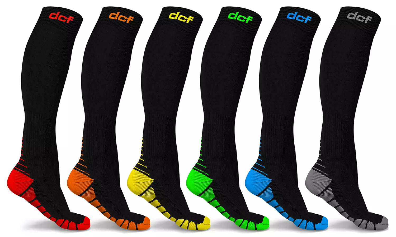 DCF Targeted Knee-High Compression Socks (6-Pack) - Primary Image