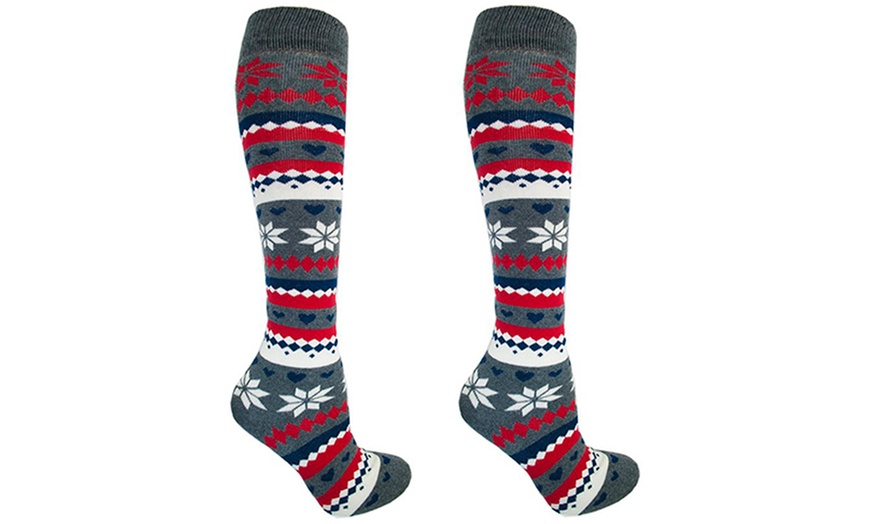 Image 3: Women's Thermal Knee-High Socks
