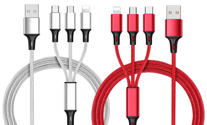 Image 12: Cable USB a tipo C, Lightning y micro USB