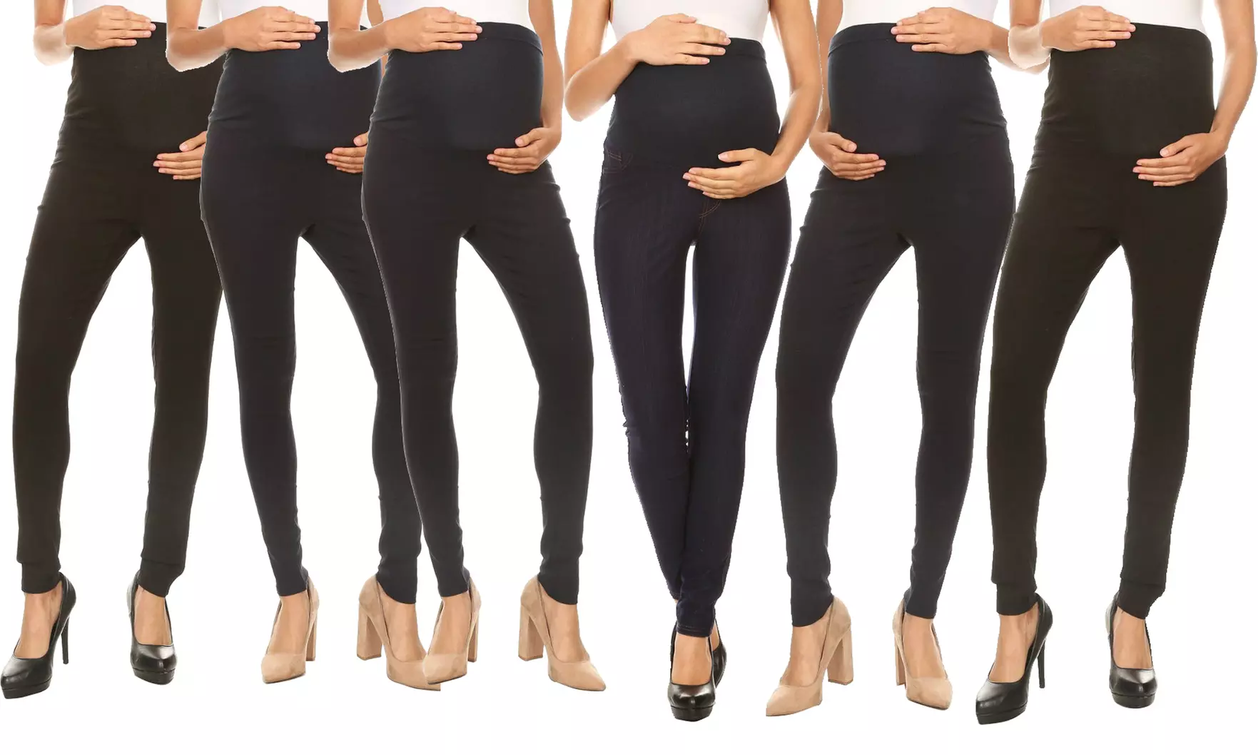 3-Pack JVINI Maternity Skinny Pants with Bump Band - Primary Image