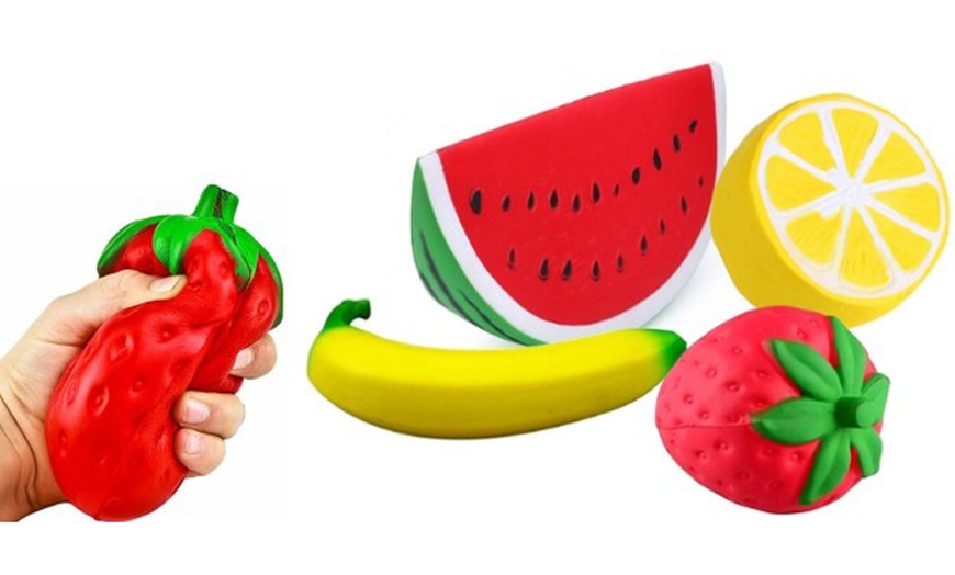 Image 1: Jumbo Slow Rise Fruit Squishies