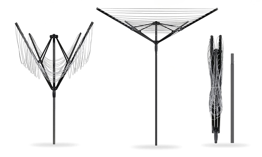 Image 2: Foldable Rotary Heavy-Duty Clothes Airer