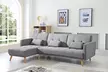 Bobochic Ecksofa Helly mit Bettfunktion und Chaiselongue in der Farbe nach Wahl - Second Medium