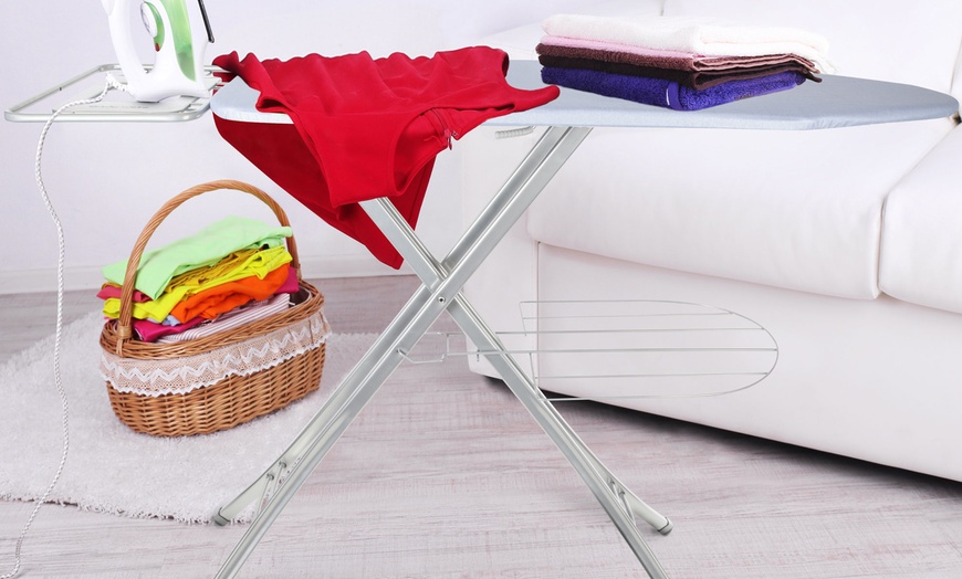 Image 6: Ironing Board with Garment Rack