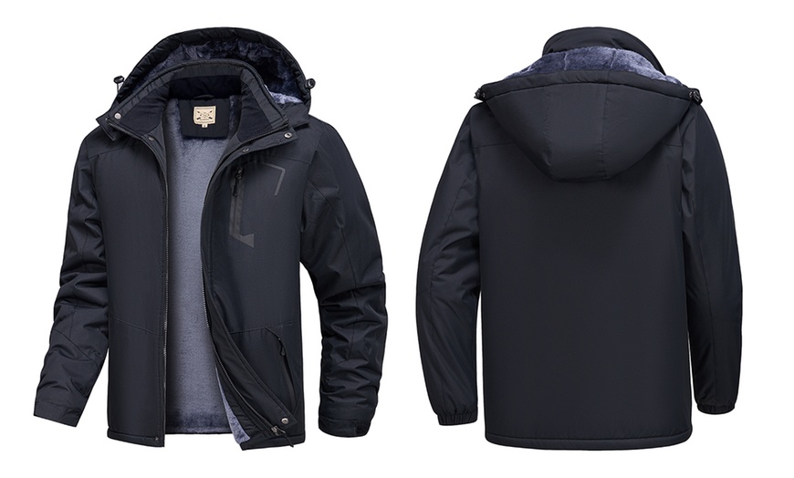 Image 3: Blu Apparel Fleece Lined Winter Coat