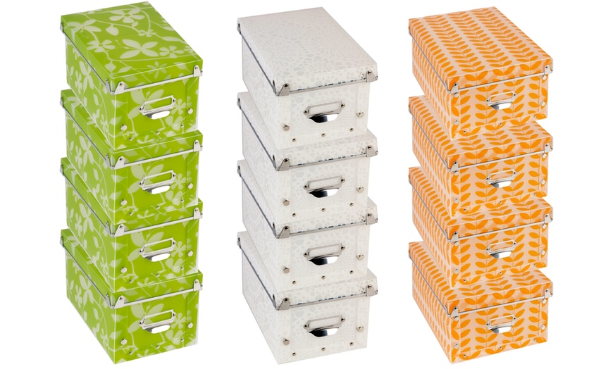 Image 1: Four Patterned Storage Boxes