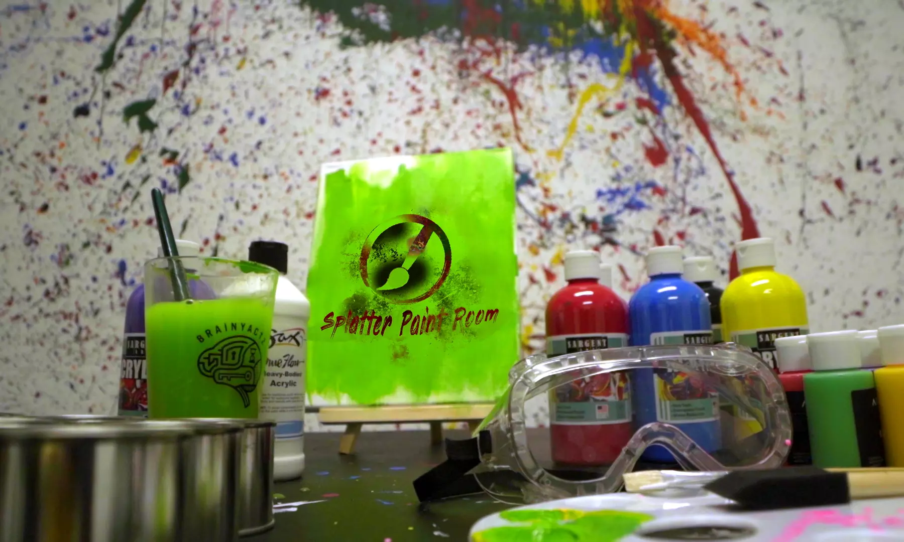 Splatter Paint Experience for Two or Four at Brainy Actz (Up to 14% Off) - Primary Image