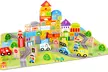Baril 2 en 1 puzzle et 100 pièces en bois City Block de Tooky Toy - Second Medium