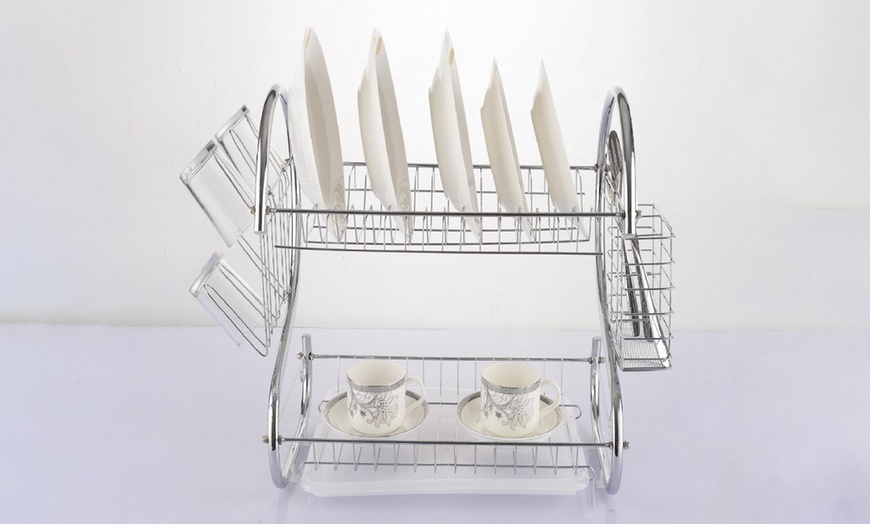 Image 4: Two-Tier Dish Drainer