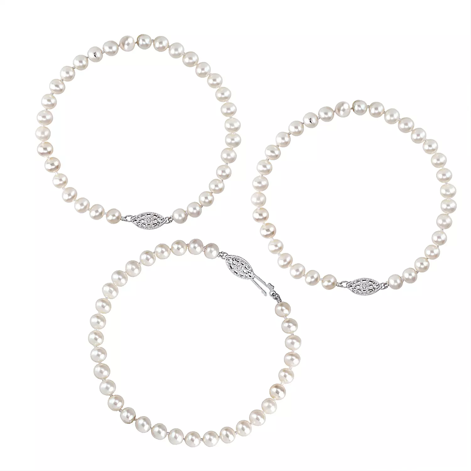 Three Pearl Bracelet Set from MonogramHub