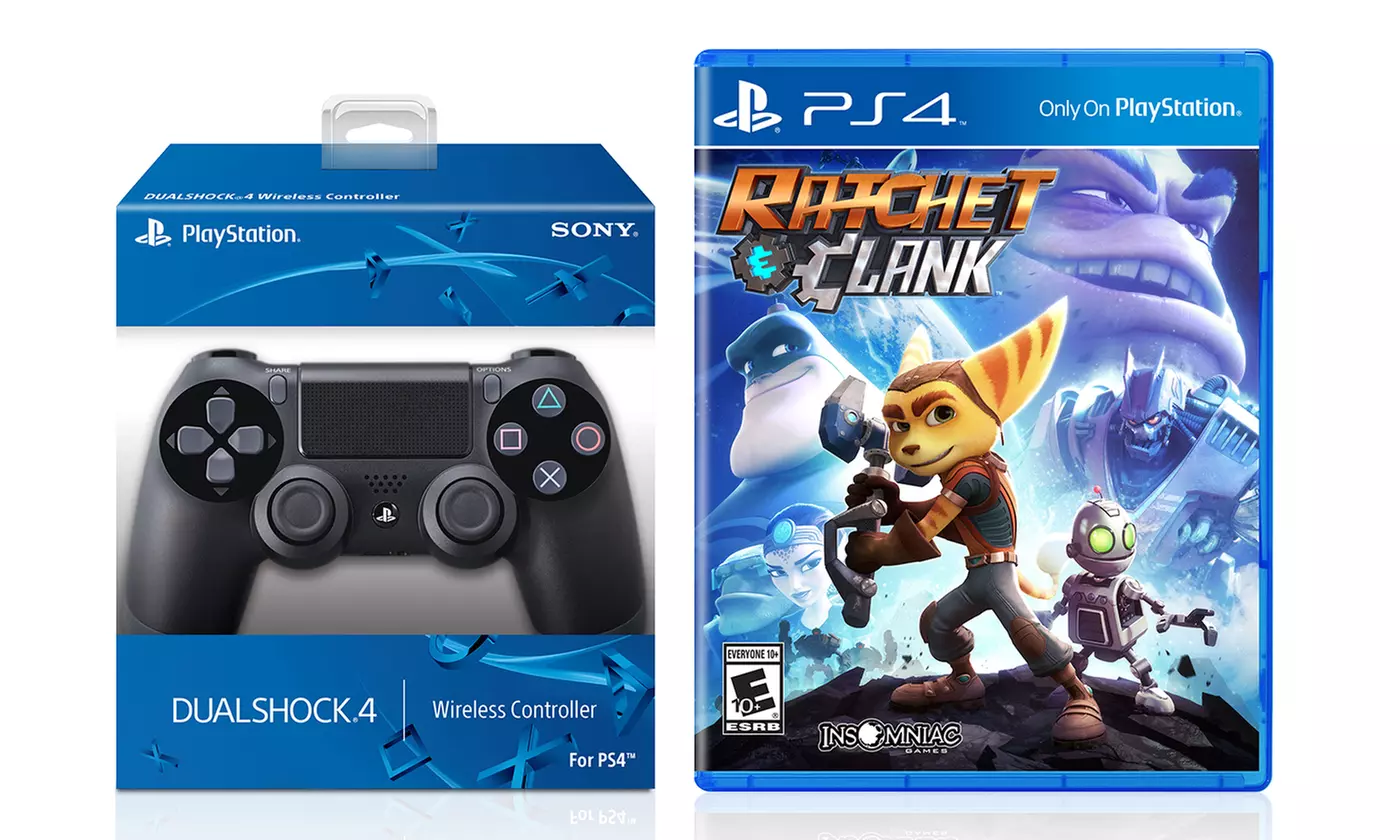 Sony DualShock 4 Controller and Ratchet & Clank Game Bundle for PlayStation 4 - Primary Image