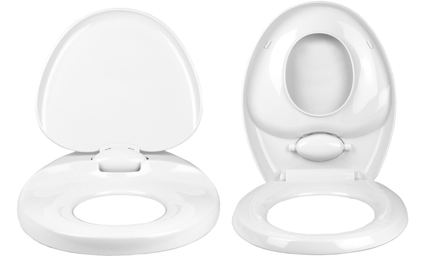 Image 4: Vinsani 2 in 1 Toilet Seat with Built-in Child Seat