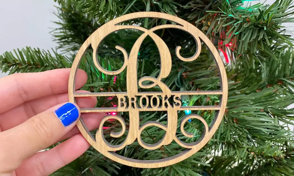 Personalized Circle Vine Family Name Wood Ornaments from Metal Unlimited (Up to 33% Off). 3 Options Available. - Primary Image