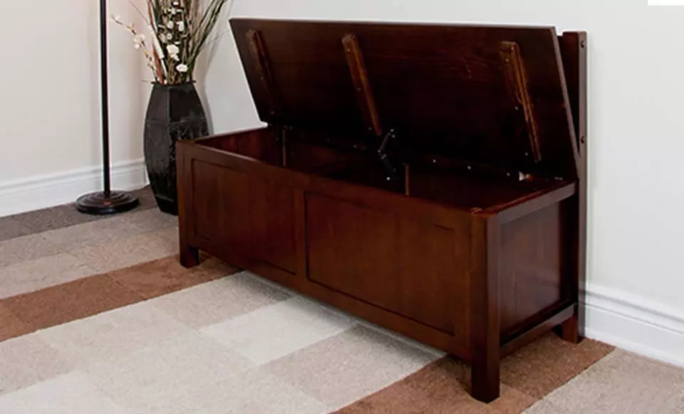 Simpli Home Artisan Entryway Storage Bench - Second Medium