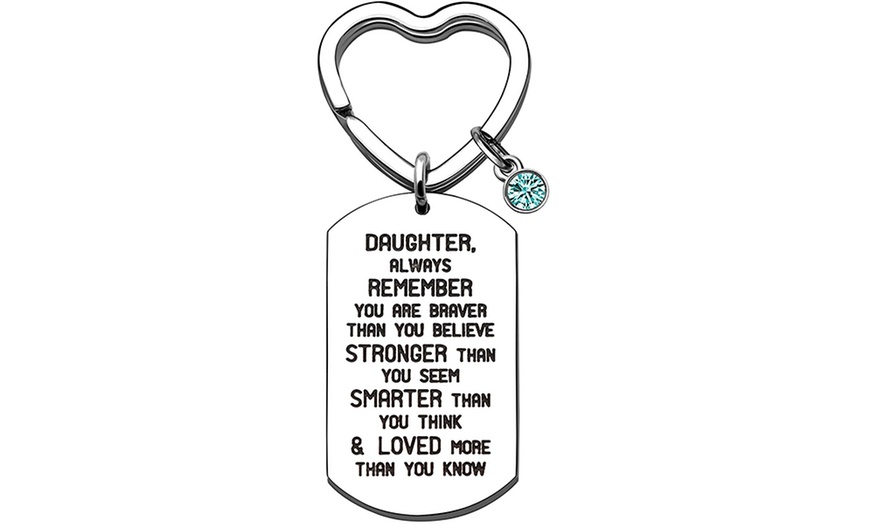 Image 1: Daughter Inspirational Key Chain