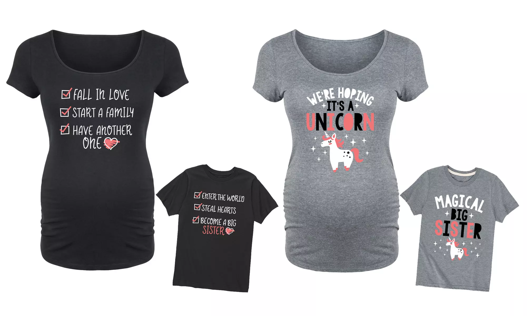 Birth Announcement Maternity and Toddler T-Shirt Sets - Primary Image
